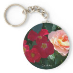 Roses Red Coral Pink Key Chains