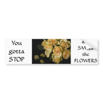 Roses Still LIfe with petals Bumper Stickers
