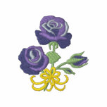 Roses with ribbons embroidered shirts