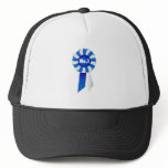 Rosette in Blue and White No. 1 Hat