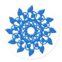 Rosette rose blau blue stickers