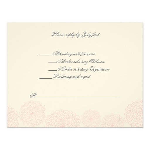 Rosettes Cream Hebrew Jewish Wedding RSVP Personalized Invitations
