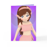 Rosey Cheek Anime Fairy Birthday Card