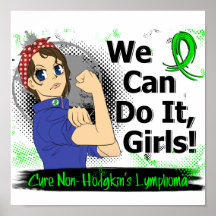 Rosie Anime WCDI Non-Hodgkin's Lymphoma Posters