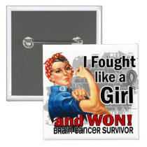 Rosie Fought Won Brain Cancer Survivor buttons