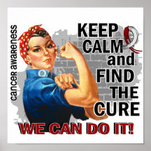 Rosie Keep Calm Head Neck Cancer.png Print