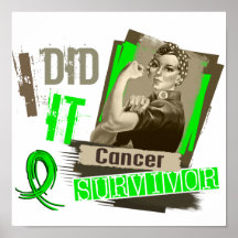 Rosie Sepia I Did It Non-Hodgkins Lymphoma Poster