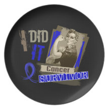 Rosie Sepia I Did It Rectal Cancer Dinner Plate