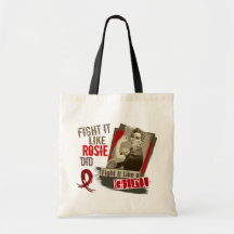 Rosie Sepia Multiple Myeloma Canvas Bags