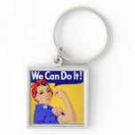 Rosie the Riveter graphic design keychains