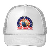 Rosie the Riveter Patriotic Fight Like a Girl Trucker Hat