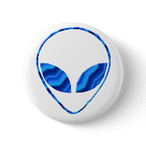 Roswell Alien Round Pin