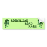 ROSWELLIAN ROAD RAGE! ANGRY ALIENS -BUMPER STICKER bumper stickers