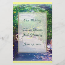 Rosy Bower WEDDING Program Custom Flyer