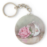 Rosy China Teacup Keychain