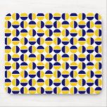 Rotating Circles - Deep Navy and Amber Mouse Pads