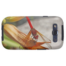 Rote Libelle auf Tiger-Lilie Samsung Galaxy S3 Cases