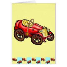 Rotes altes Auto Karte