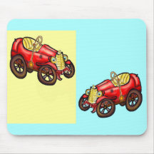 Rotes altes Auto Mauspad