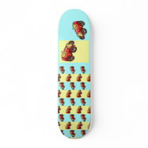 Rotes altes Auto Skateboard Bretter