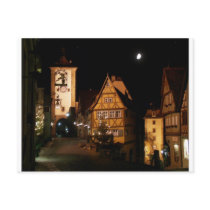 Rothenburg Germany in Moonlight