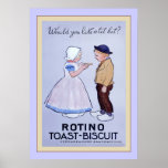 Rotino Toast-Biscuit ~ Vintage Dutch posters