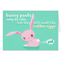 Rotten Eggs - Cute Bunny Poots Custom Card