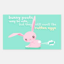 Rotten Eggs - Cute Bunny Poots - Funny Stickers