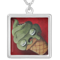 Rotten Kawaii Ice Cream Zombie necklaces by colonelle Rotten Kawaii Ice Cream Zombie necklaces