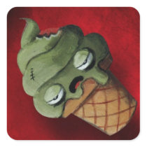 Rotten Kawaii Ice Cream Zombie stickers by colonelle Rotten Kawaii Ice Cream Zombie stickers
