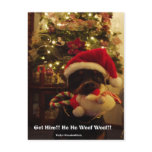 Rottie xmas post card postcards