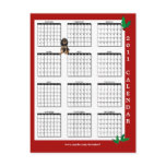 Rottweiler 2011 Christmas Wishes Calendar Postcard