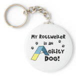 Rottweiler Agility Dog Keychain