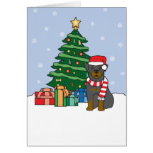Rottweiler and Christmas Tree Cards
