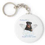 Rottweiler Angel Keychain