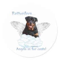 Rottweiler Angel Sticker