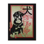 Rottweiler Asian Inspired Illustration postcards