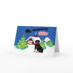 Rottweiler Believe In Santa Christmas cards