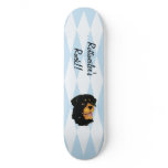 Rottweiler - Blue w/ White Diamond Design skateboards