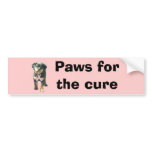 Rottweiler Breast Cancer Bumper Sticker bumper stickers