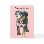 Rottweiler Breast Cancer Greeting Card