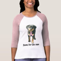 Rottweiler Breast Cancer Ladies Shirt
