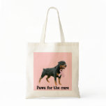 Rottweiler Breast Cancer Tote Bag