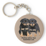 Rottweiler Buddies Keychain