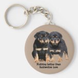 Rottweiler Buddies Keychain