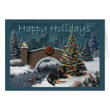 Rottweiler Christmas Card Evening