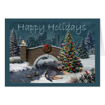 Rottweiler Christmas Card Evening