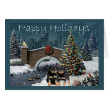 Rottweiler Christmas Card Evening