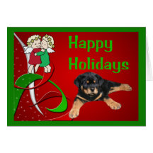Rottweiler Christmas Card Little Angels