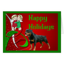 Rottweiler Christmas Card Little Angels